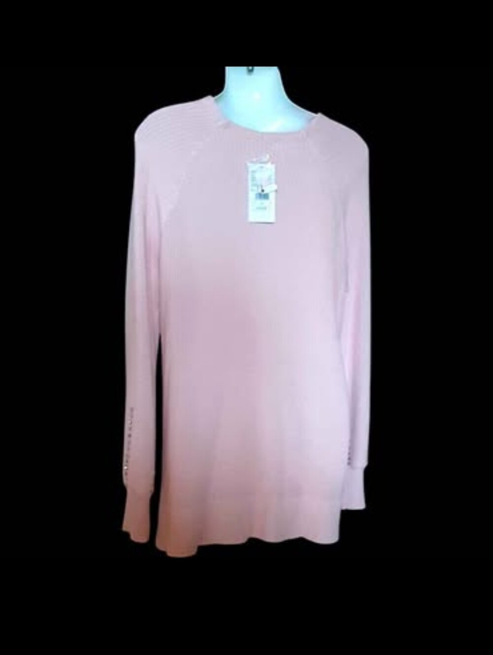 Laura Plus Pink Embellished Ribbed Sweater - Picture 4 of 5